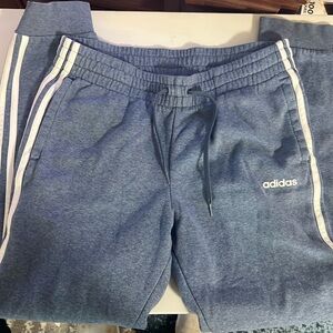 Light Blue and white adidas sweatpants joggers almost new - size Large Women’s
